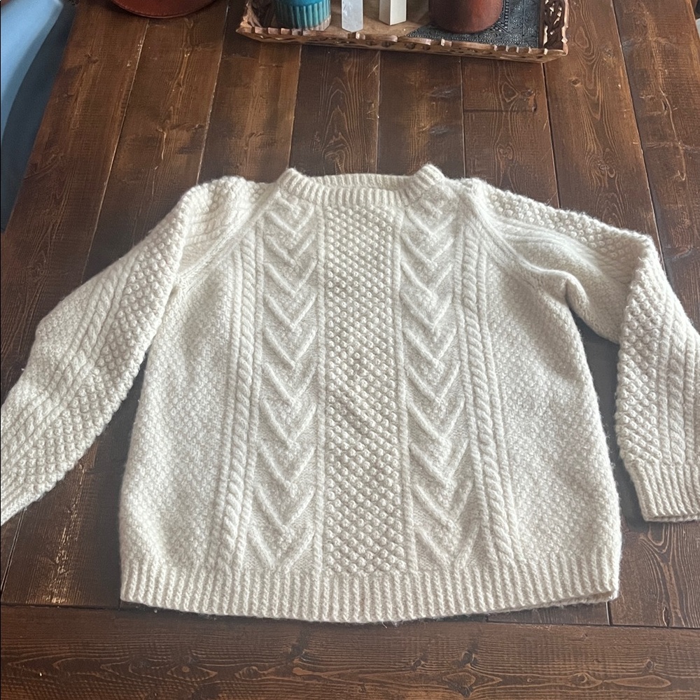 Hand Knit Fisherman Sweater women’s Large